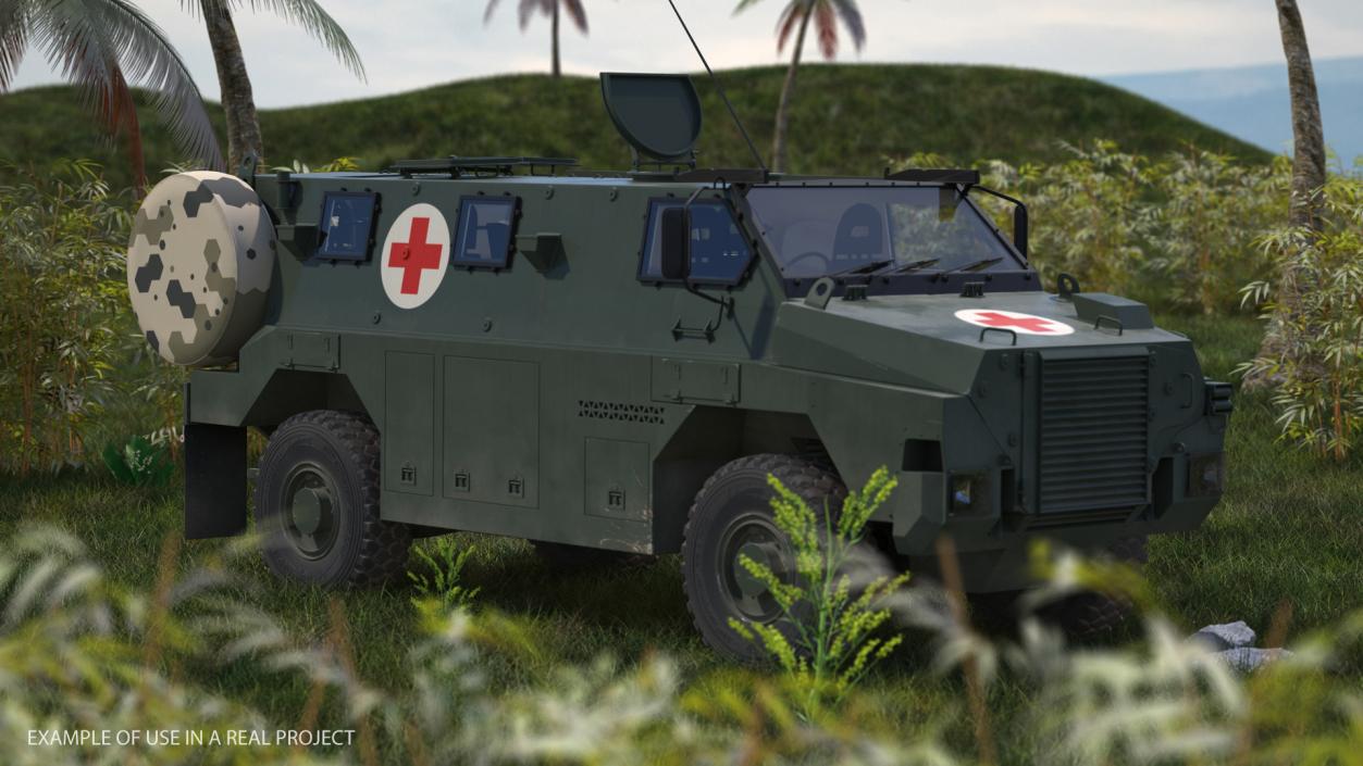 3D Military Ambulance Rigged Collection