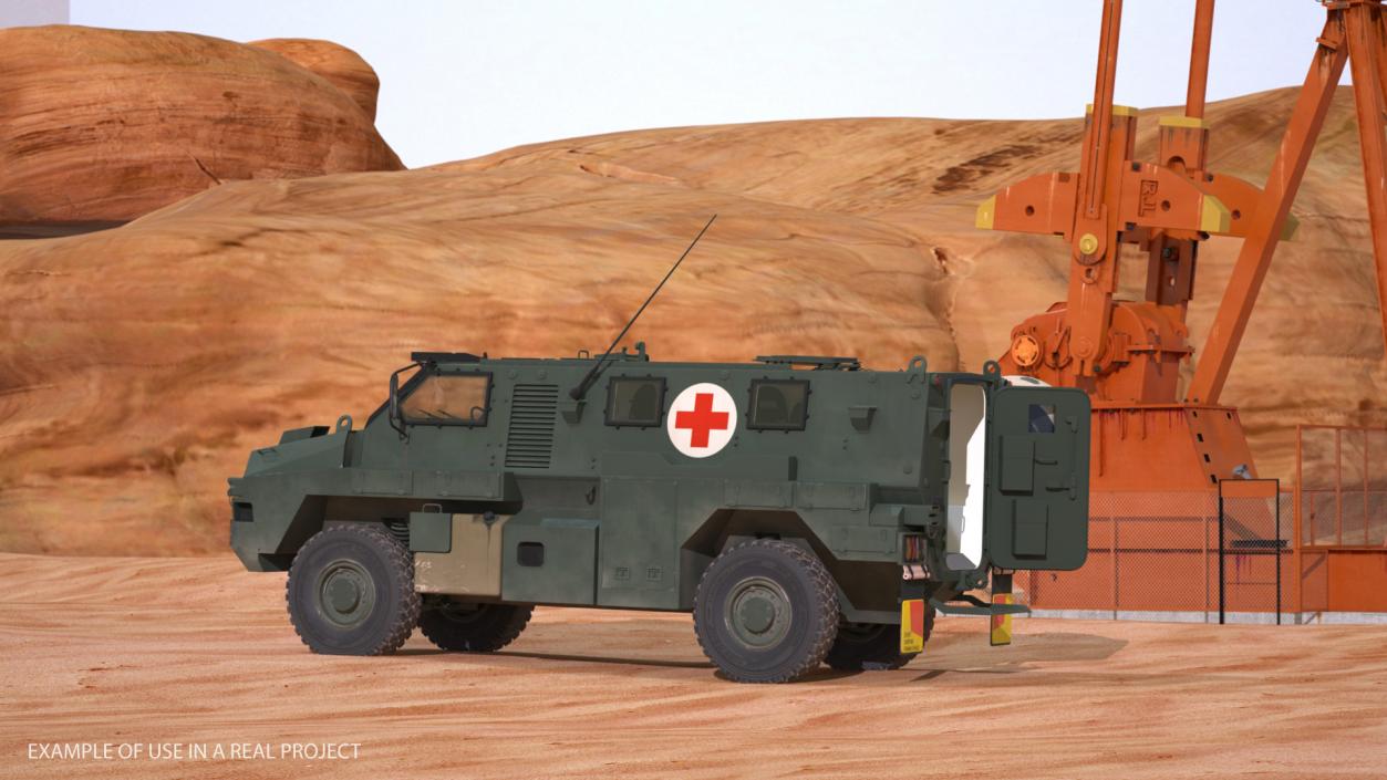 3D Military Ambulance Rigged Collection