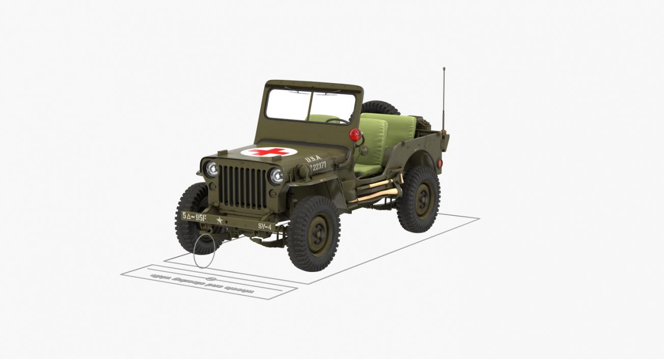 3D Military Ambulance Rigged Collection