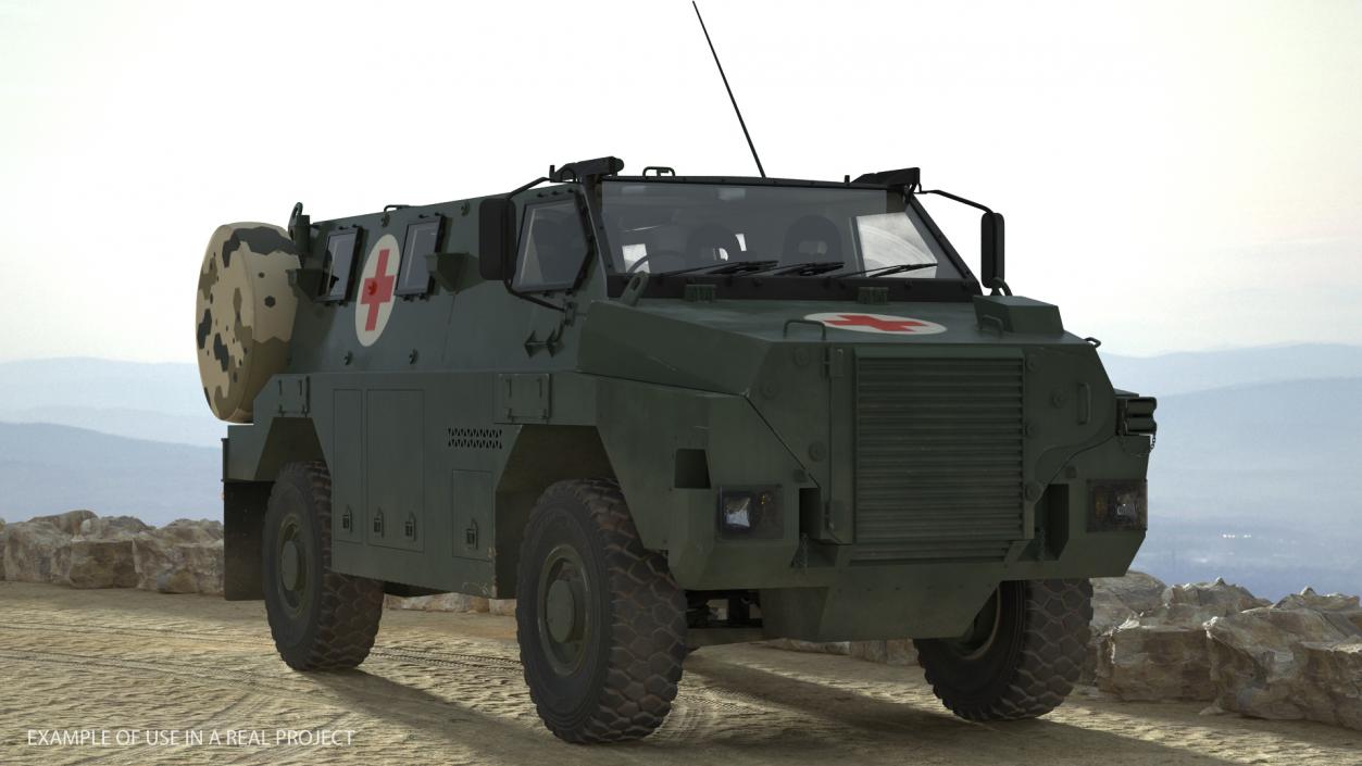 3D Military Ambulance Rigged Collection