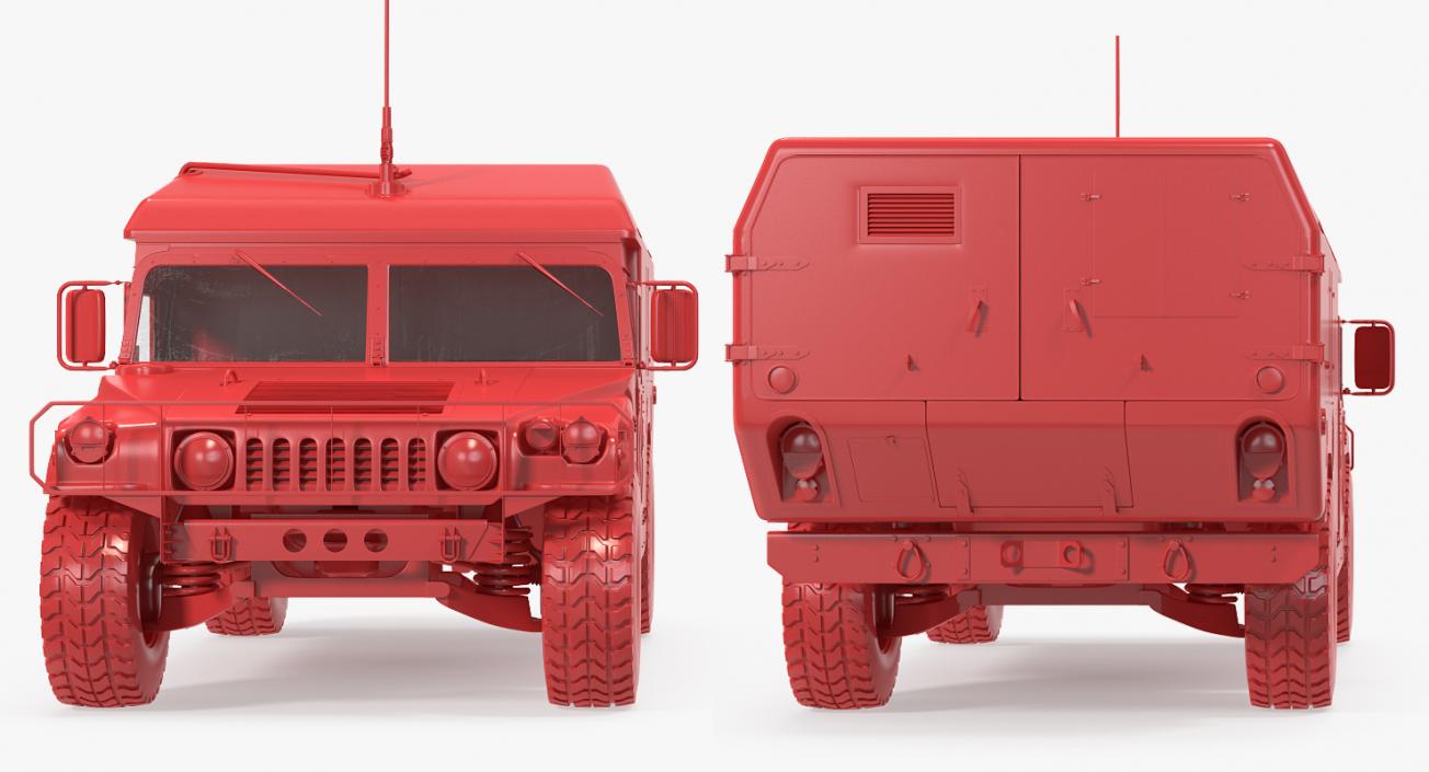 3D Military Ambulance Rigged Collection