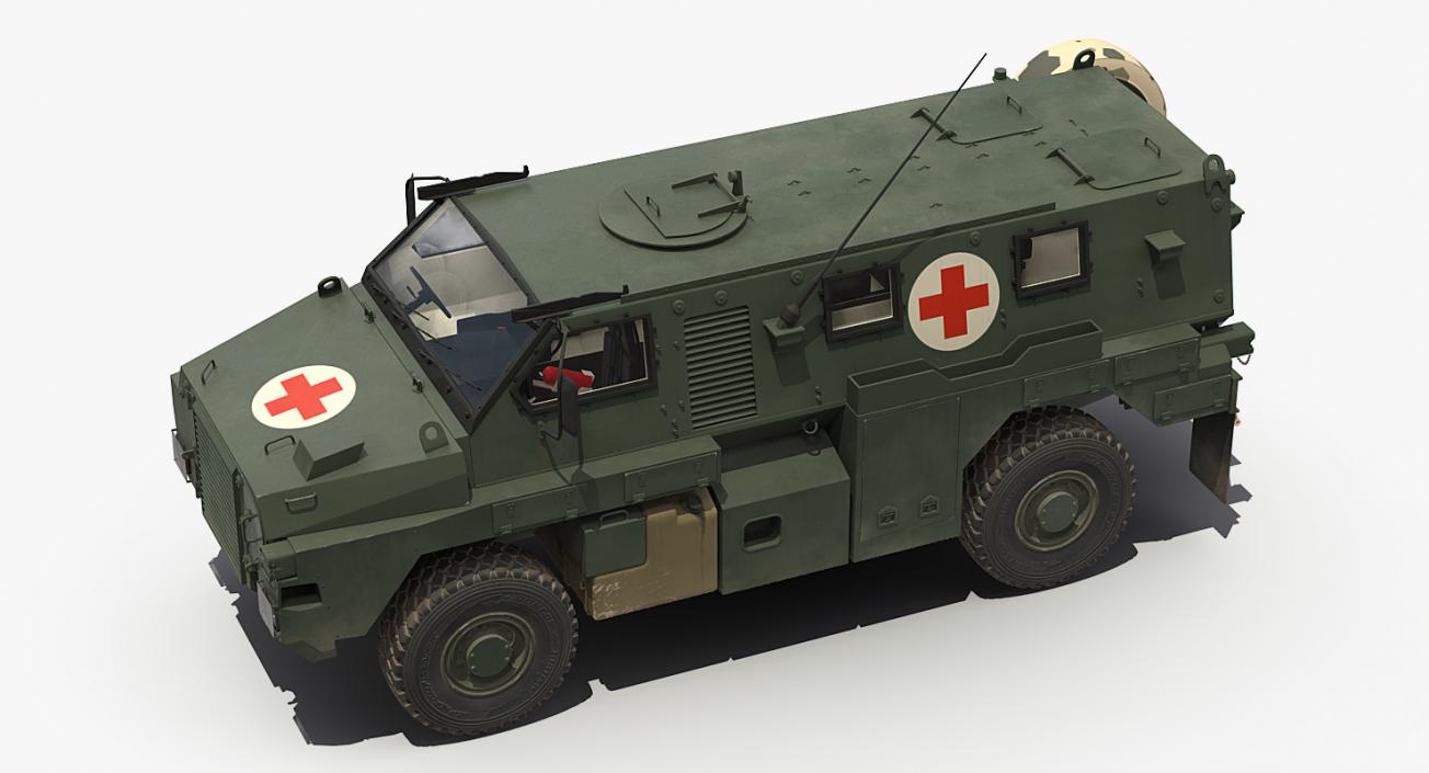 3D Military Ambulance Rigged Collection