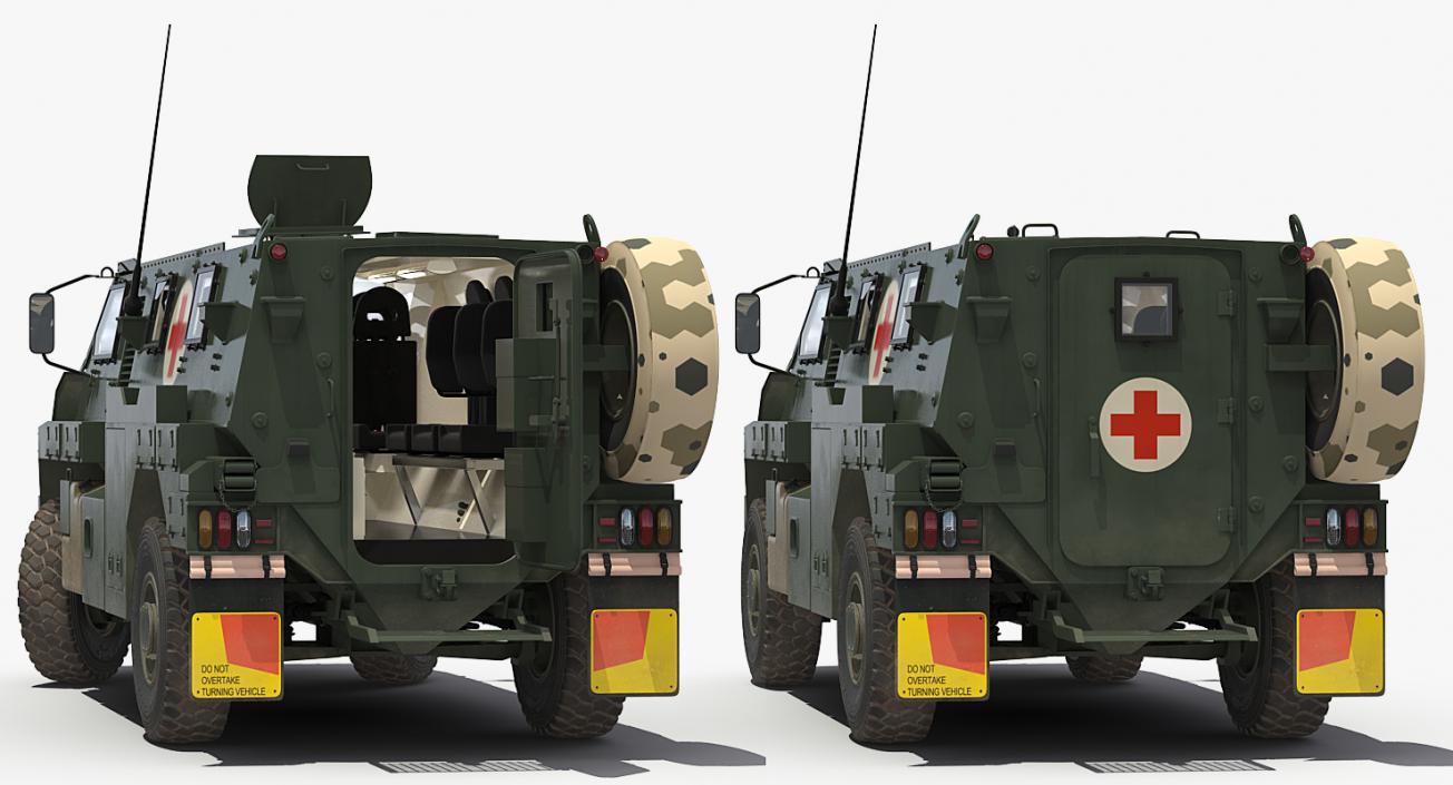 3D Military Ambulance Rigged Collection