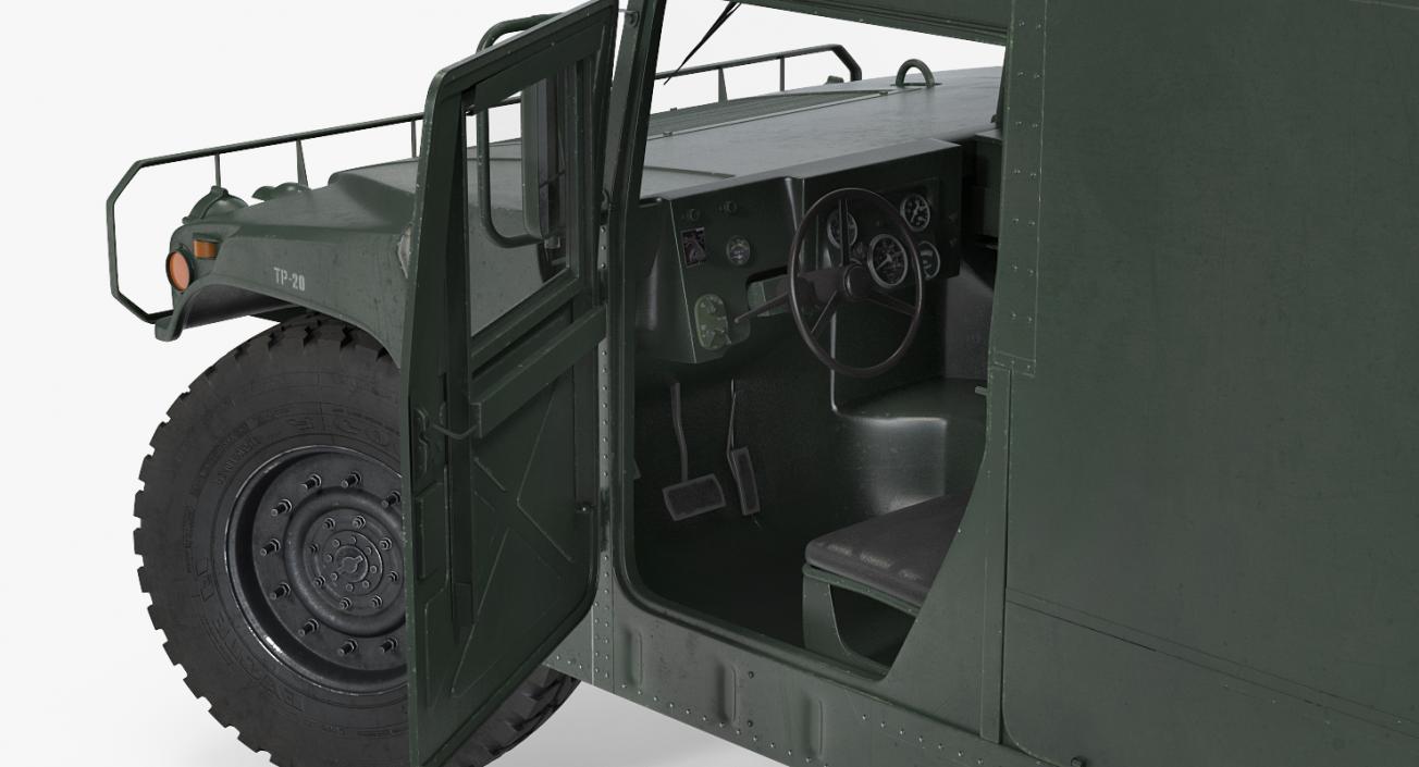 3D Military Ambulance Rigged Collection