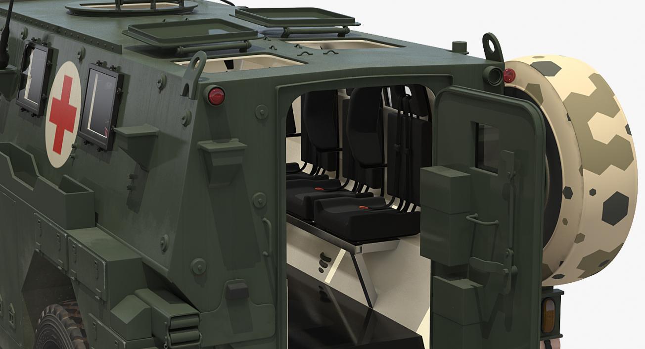 3D Military Ambulance Rigged Collection