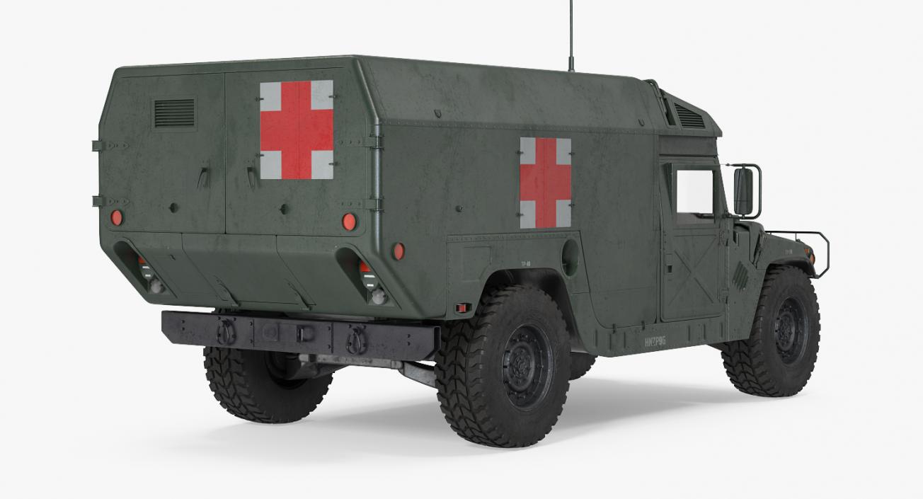 3D Military Ambulance Rigged Collection