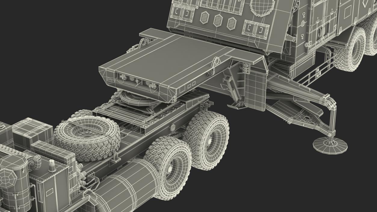 3D Camo HEMTT M985 with Patriot AN MPQ53 Radar model