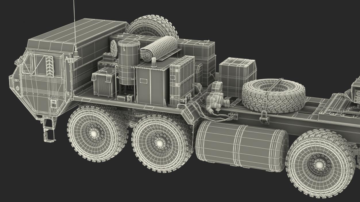 3D Camo HEMTT M985 with Patriot AN MPQ53 Radar model