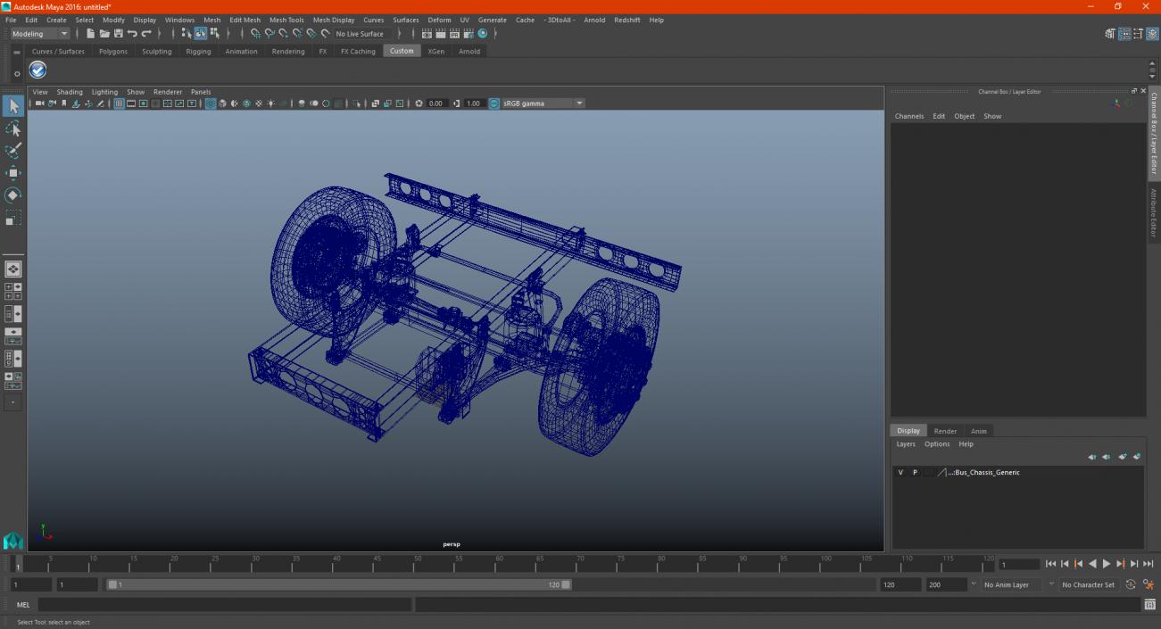 3D model Bus Front Suspension