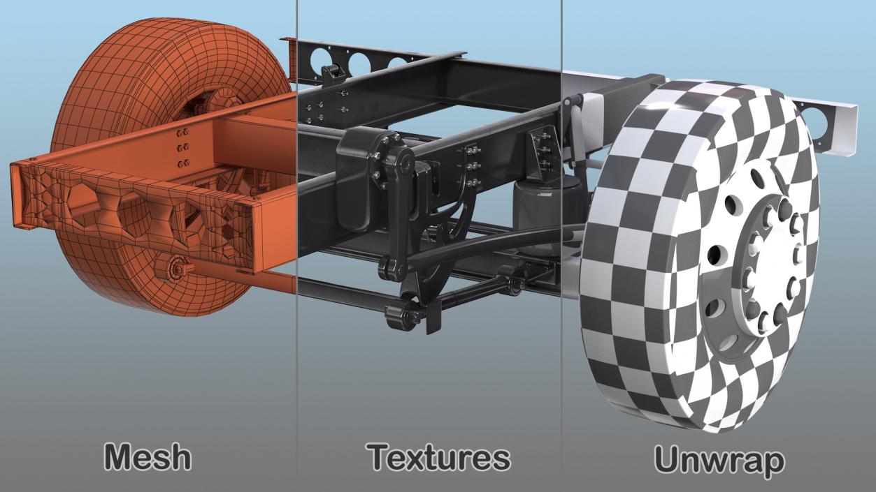 3D model Bus Front Suspension