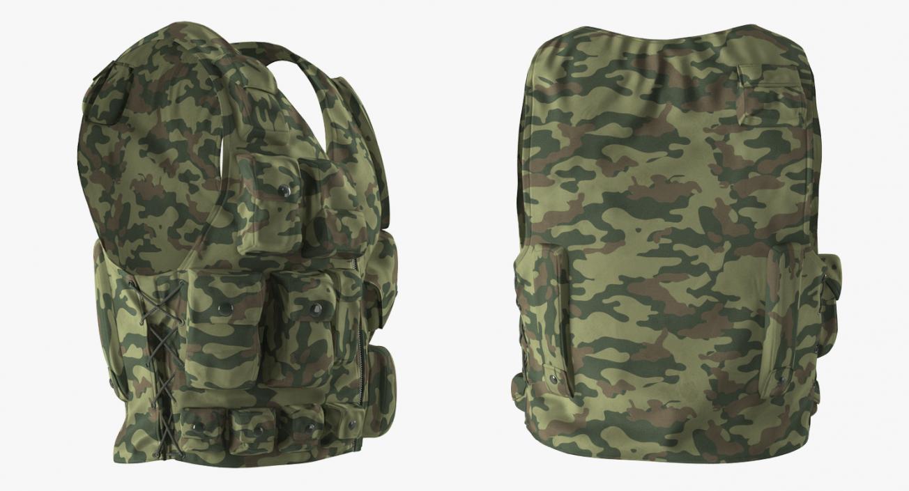 Military Camouflage Vest 3D model