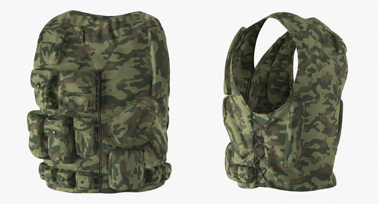 Military Camouflage Vest 3D model