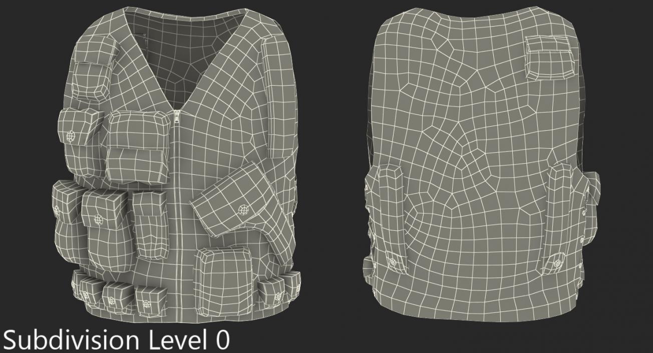 Military Camouflage Vest 3D model