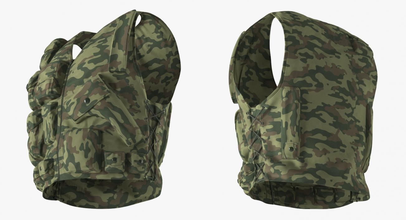 Military Camouflage Vest 3D model