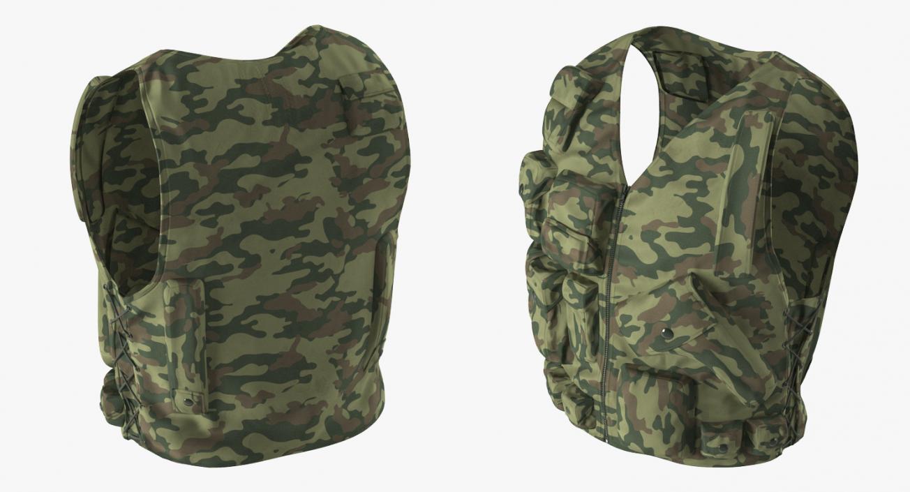 Military Camouflage Vest 3D model