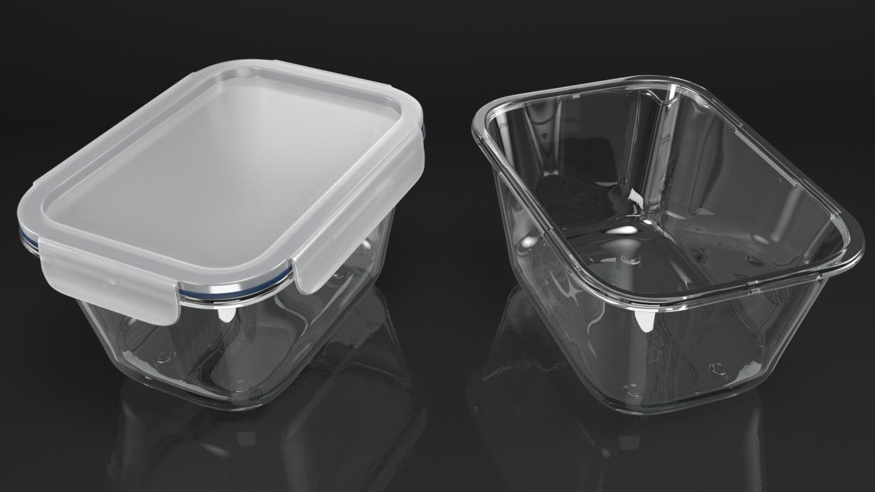 3D model Glass Food Storage Containers Collection