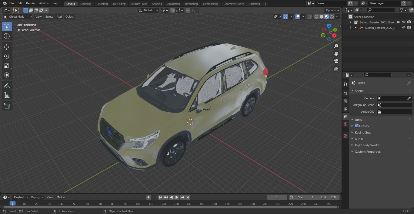 3D Subaru Forester 2022 Green