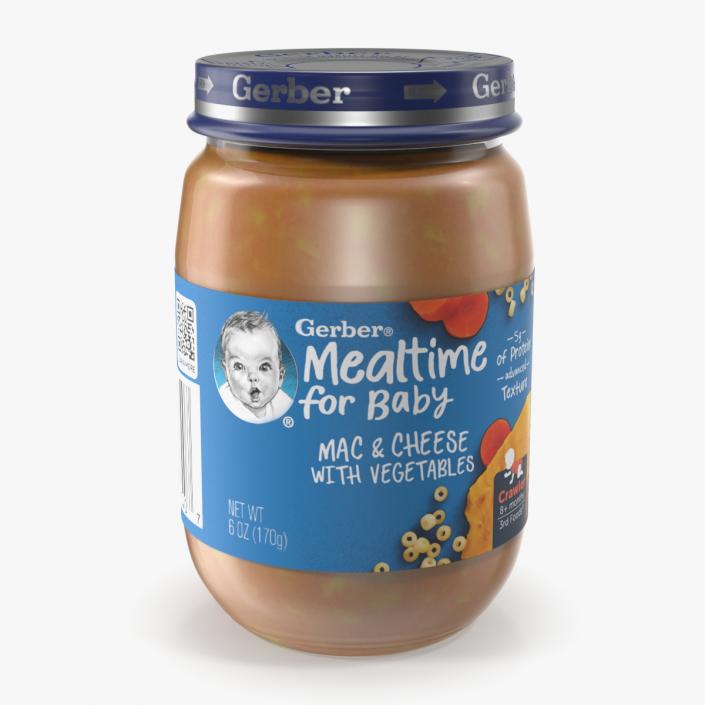 Cheese Gerber Baby Food Jar 170g 3D