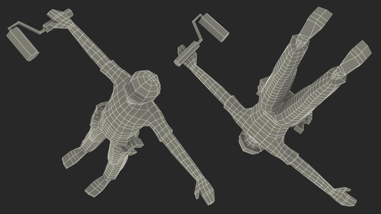 3D model Construction Worker Low Poly Rigged