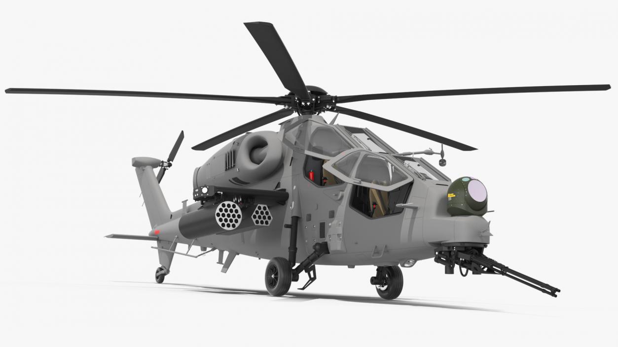 Combat Gray Helicopter 3D