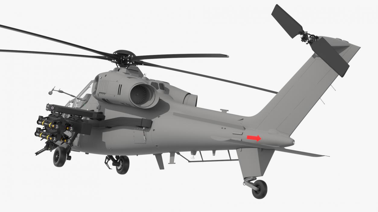 Combat Gray Helicopter 3D