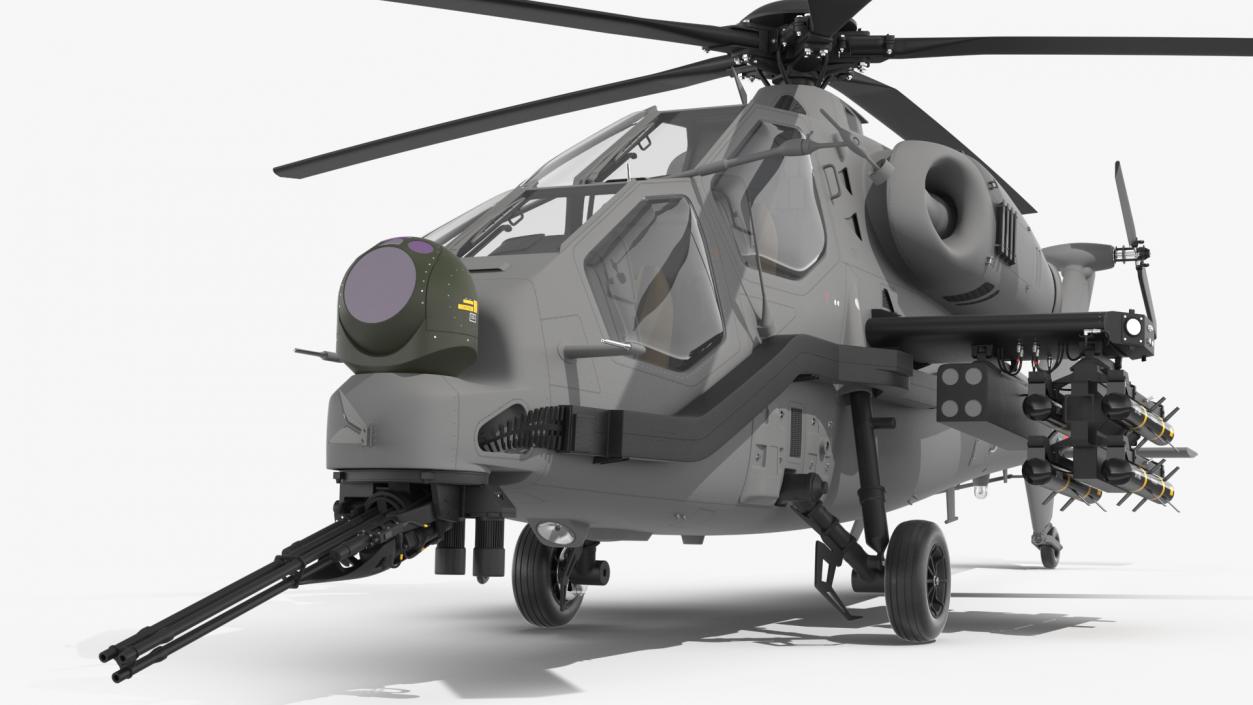 Combat Gray Helicopter 3D