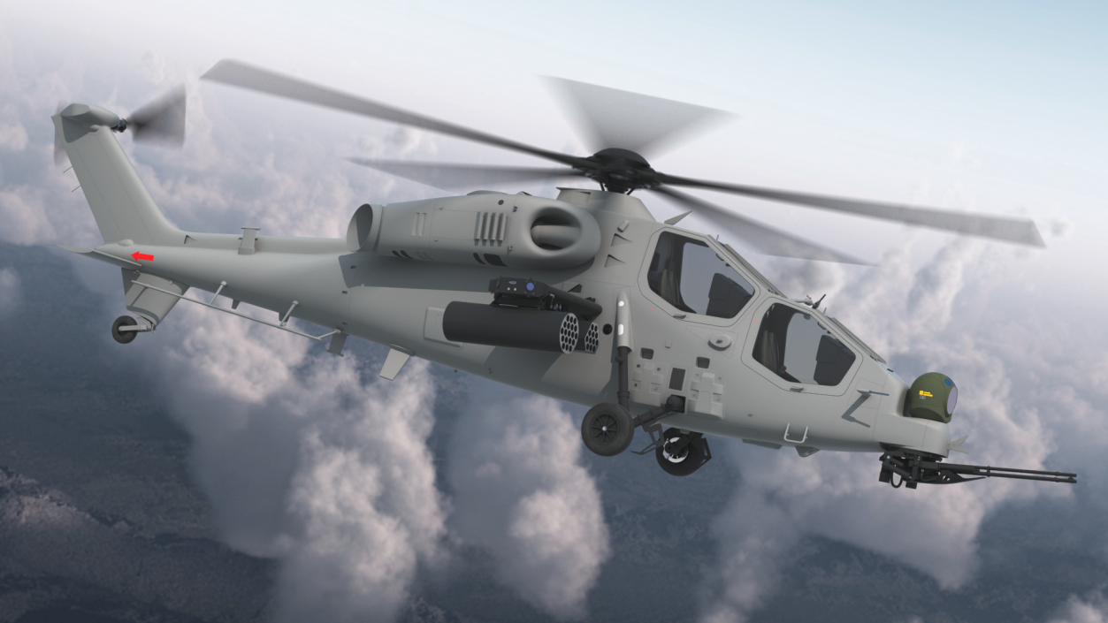 Combat Gray Helicopter 3D