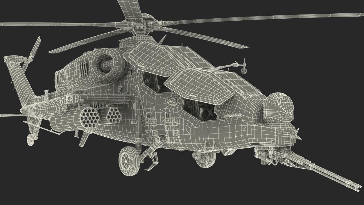 Combat Gray Helicopter 3D