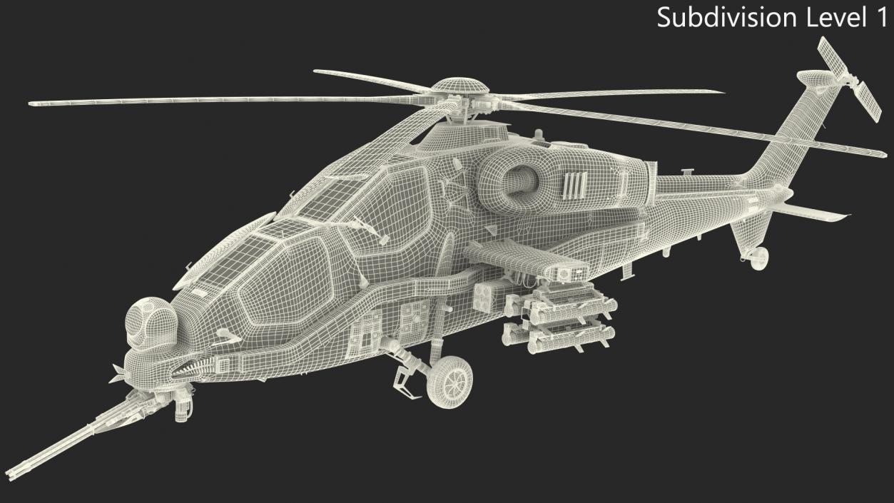 Combat Gray Helicopter 3D