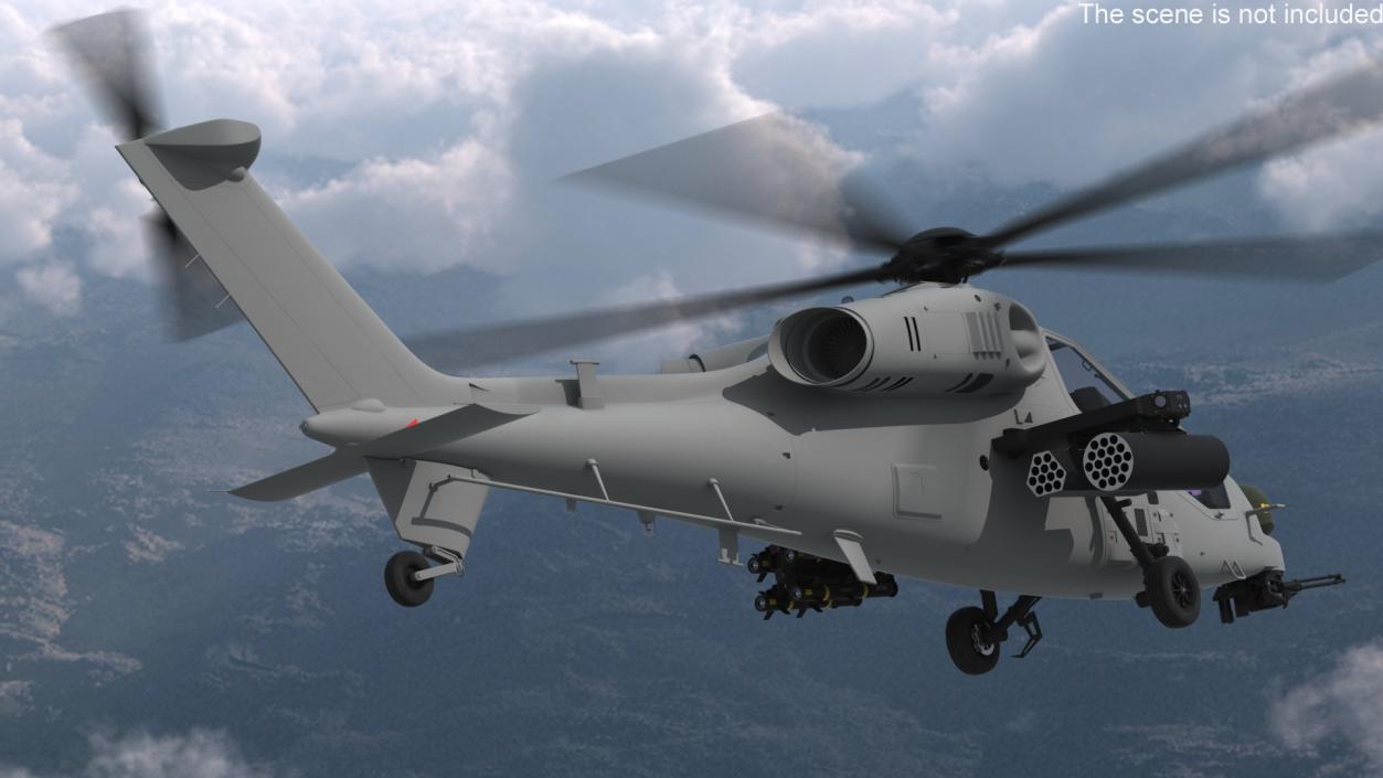 Combat Gray Helicopter 3D