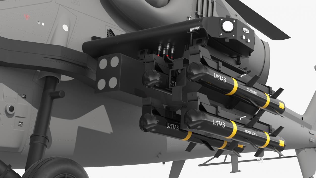 Combat Gray Helicopter 3D