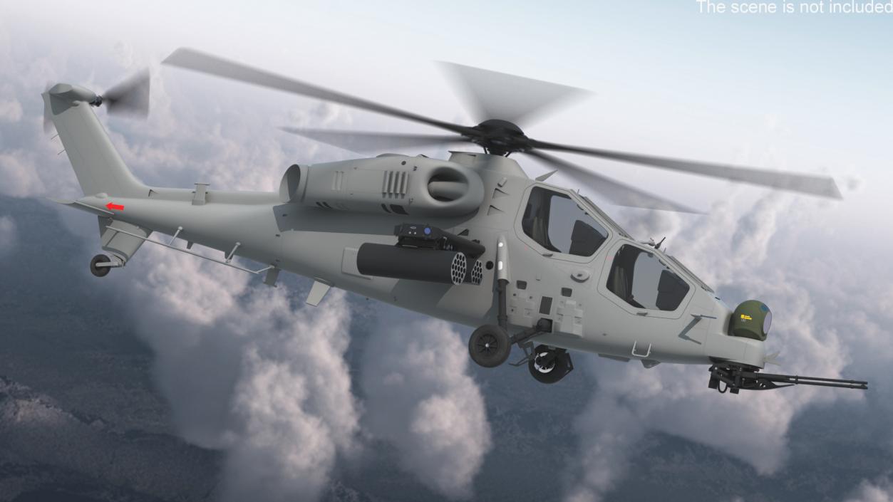 Combat Gray Helicopter 3D