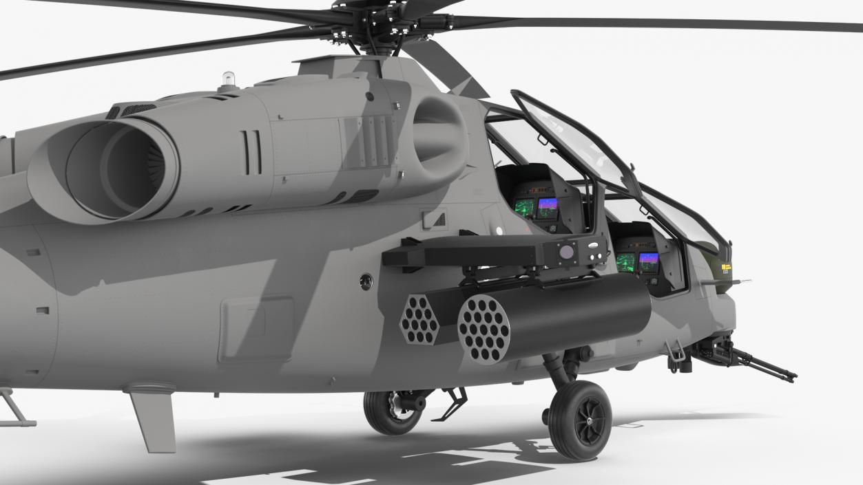 Combat Gray Helicopter 3D