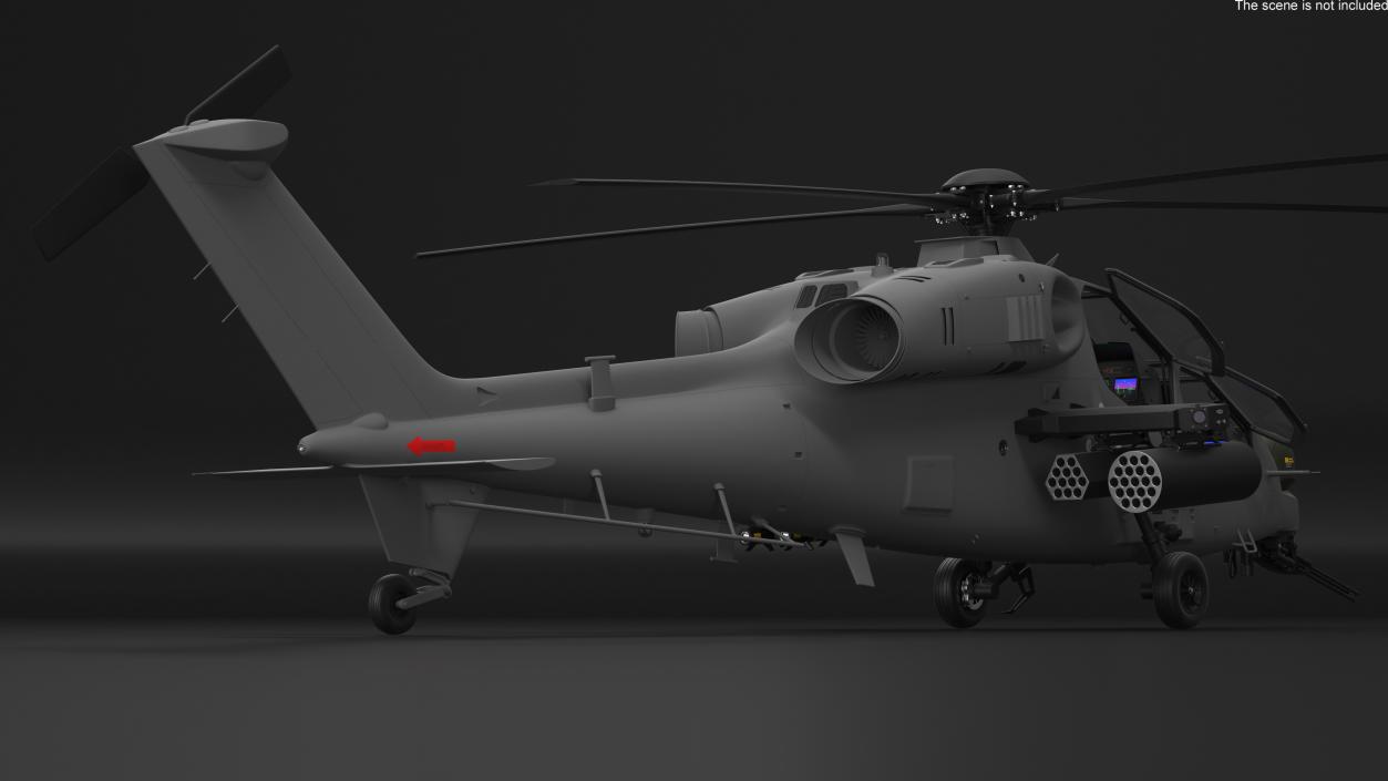 Combat Gray Helicopter 3D