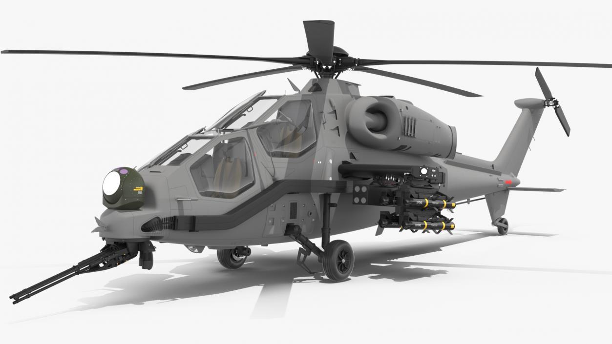 Combat Gray Helicopter 3D