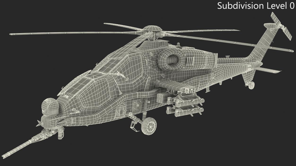 Combat Gray Helicopter 3D