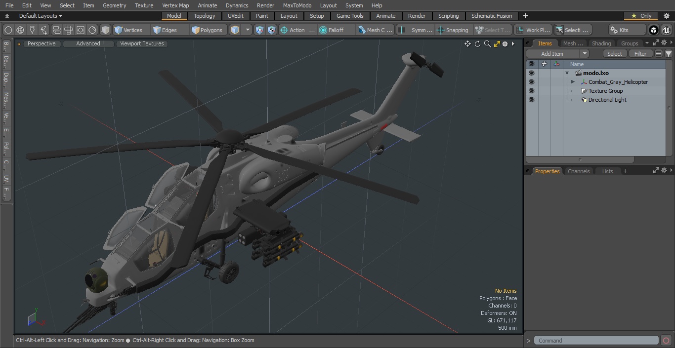 Combat Gray Helicopter 3D