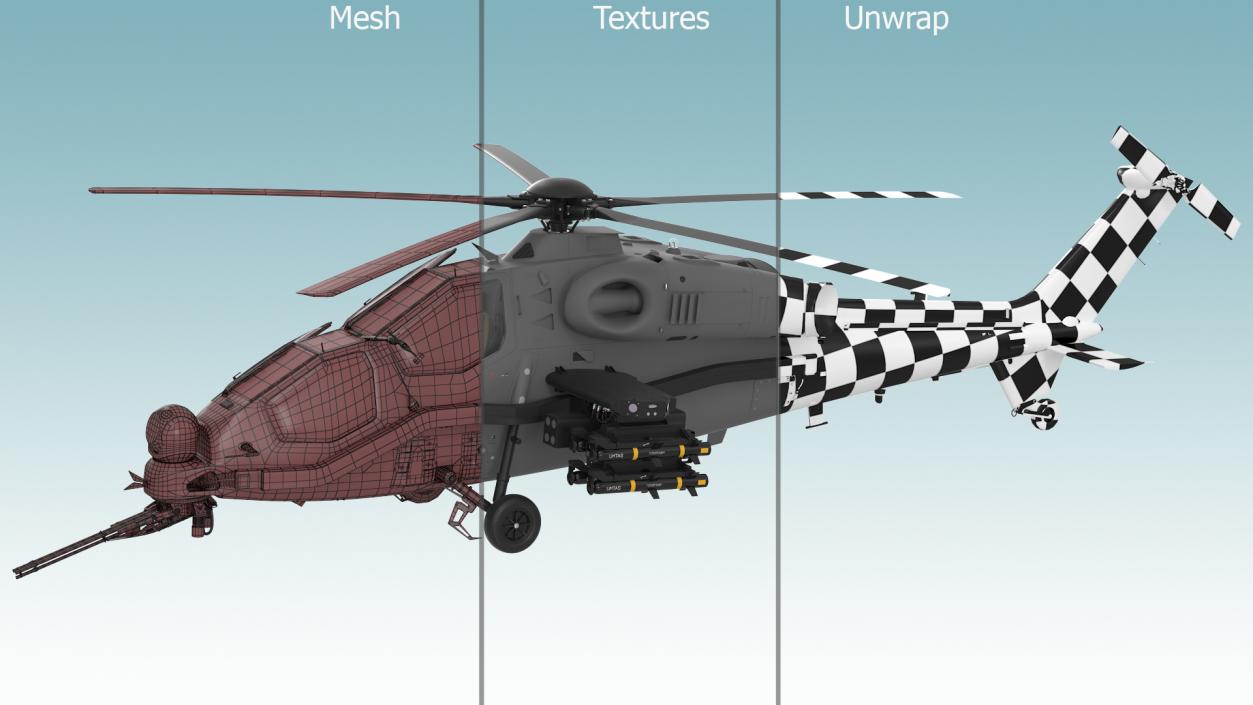 Combat Gray Helicopter 3D