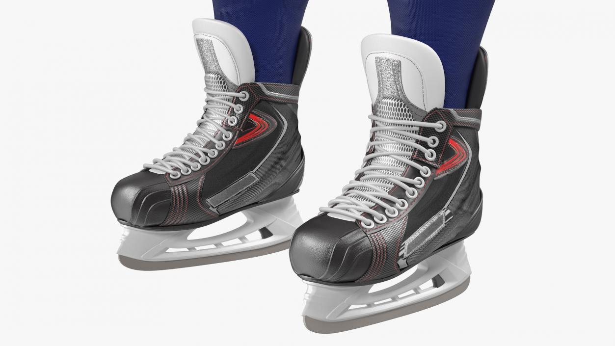 3D Hockey Equipment Blue