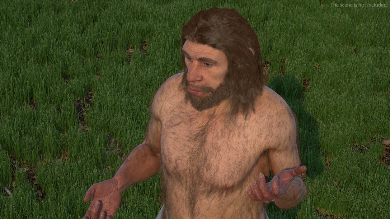 3D Stand Neanderthal Fur