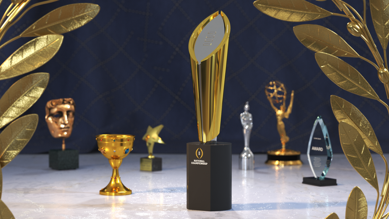 3D College Football National Championship Playoff Trophy model