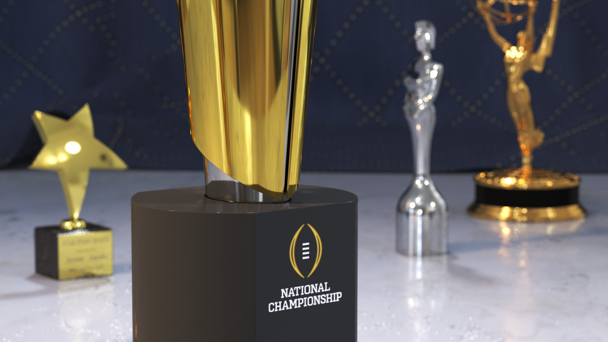 3D College Football National Championship Playoff Trophy model