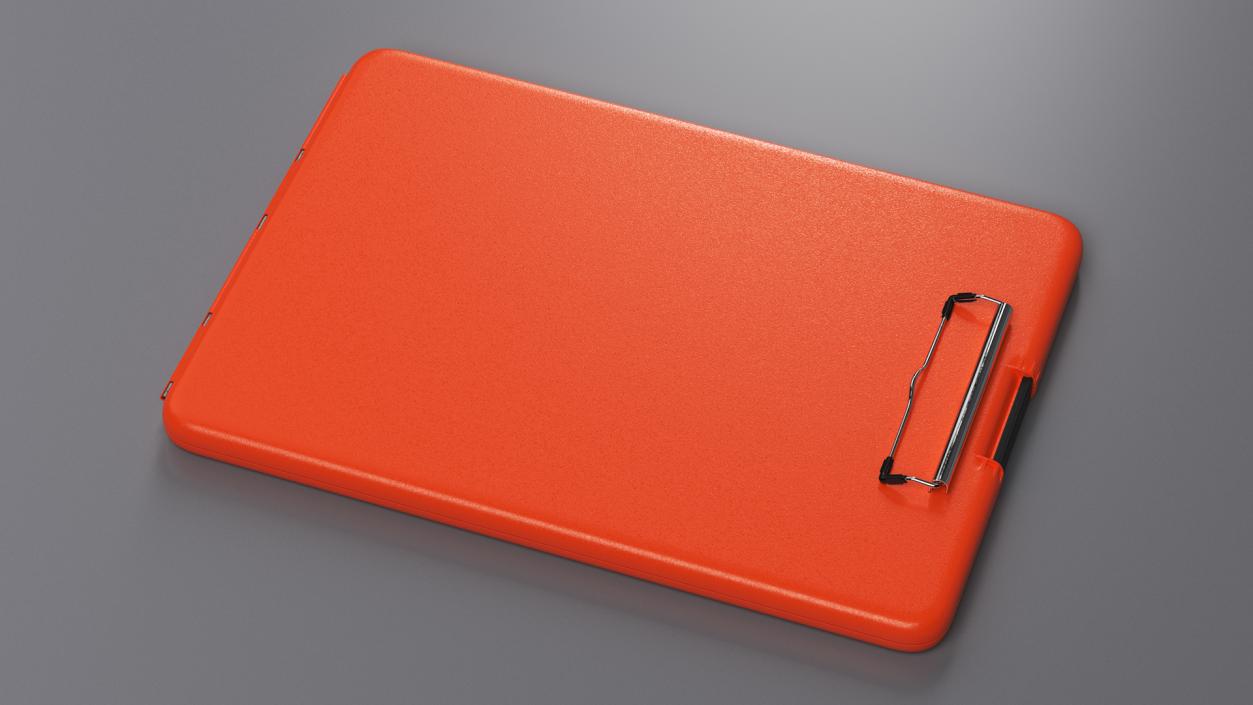 3D Clipboard Case Orange Closed model