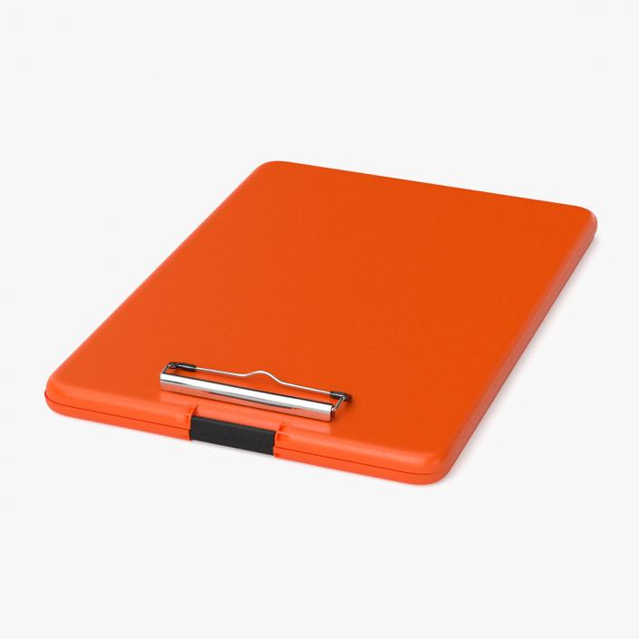 3D Clipboard Case Orange Closed model