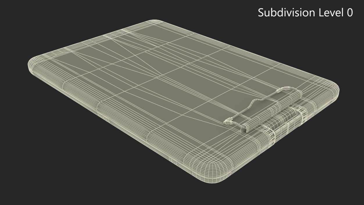 3D Clipboard Case Orange Closed model