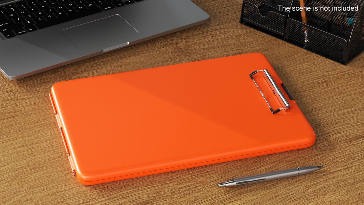 3D Clipboard Case Orange Closed model