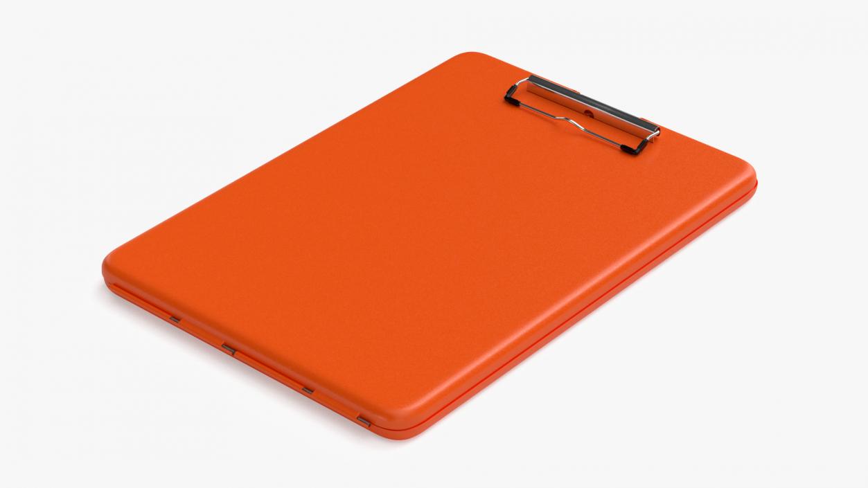 3D Clipboard Case Orange Closed model