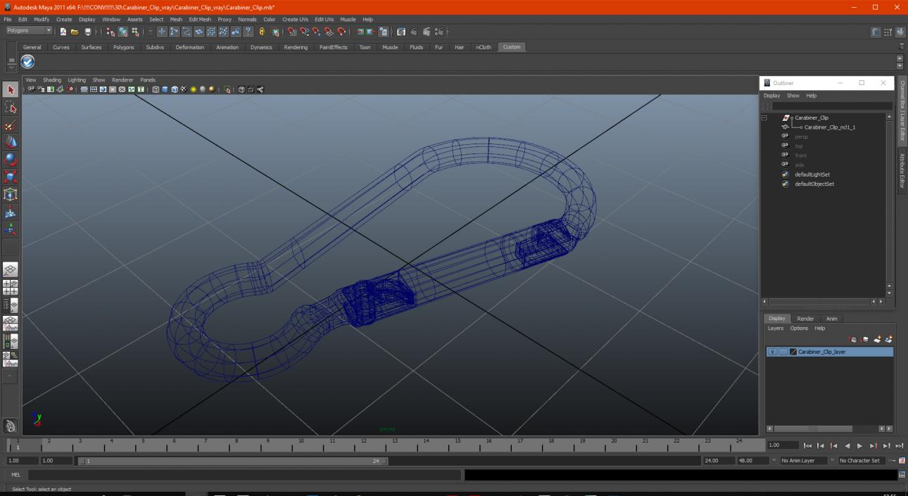 Carabiner Clip 3D model