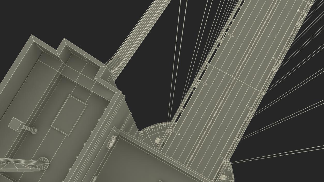 3D model Suspension Bridge Akashi Kaiky