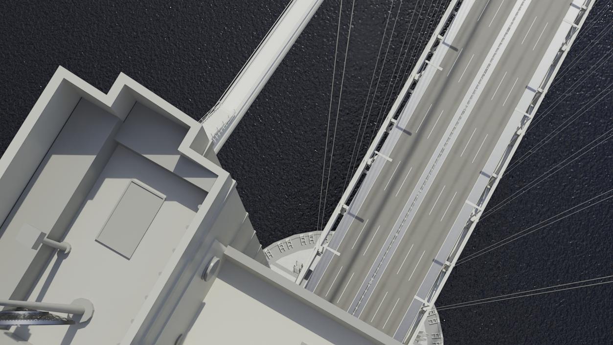 3D model Suspension Bridge Akashi Kaiky